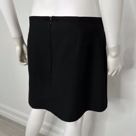Zara Basic A-Line Mini Skirt Zip Front Pockets in Black Women’s Size M - Picture 8 of 10